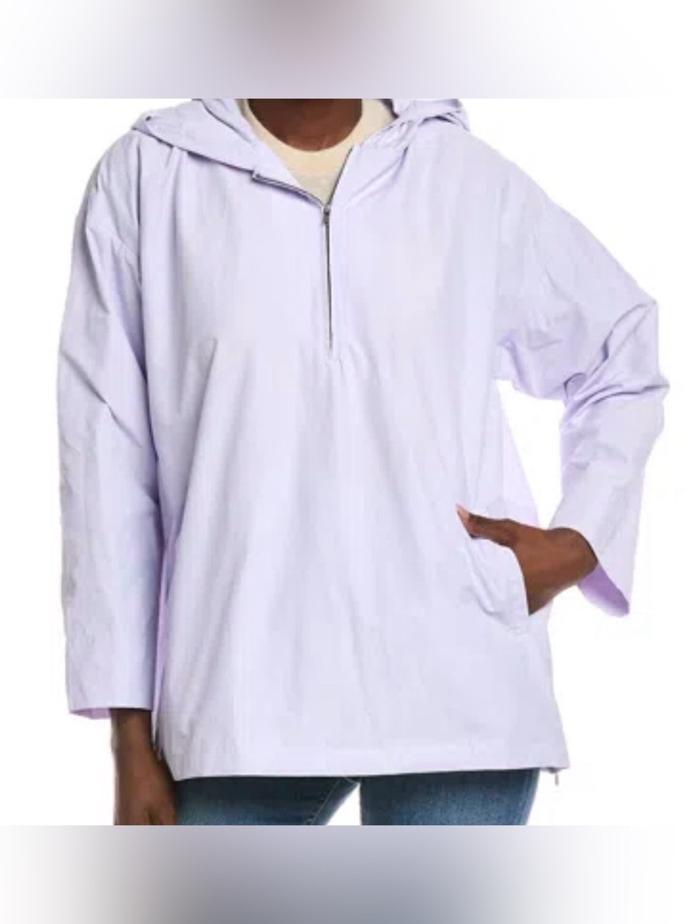 Eileen Fisher Light Cotton Nylon Popover Jacket